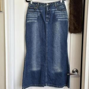 Y2K MAXI DENIM SKIRT
